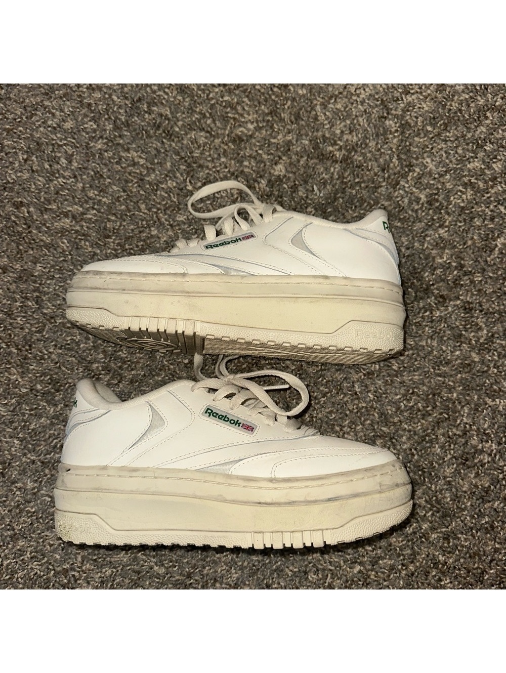 Reebok White Platform Sneakers
